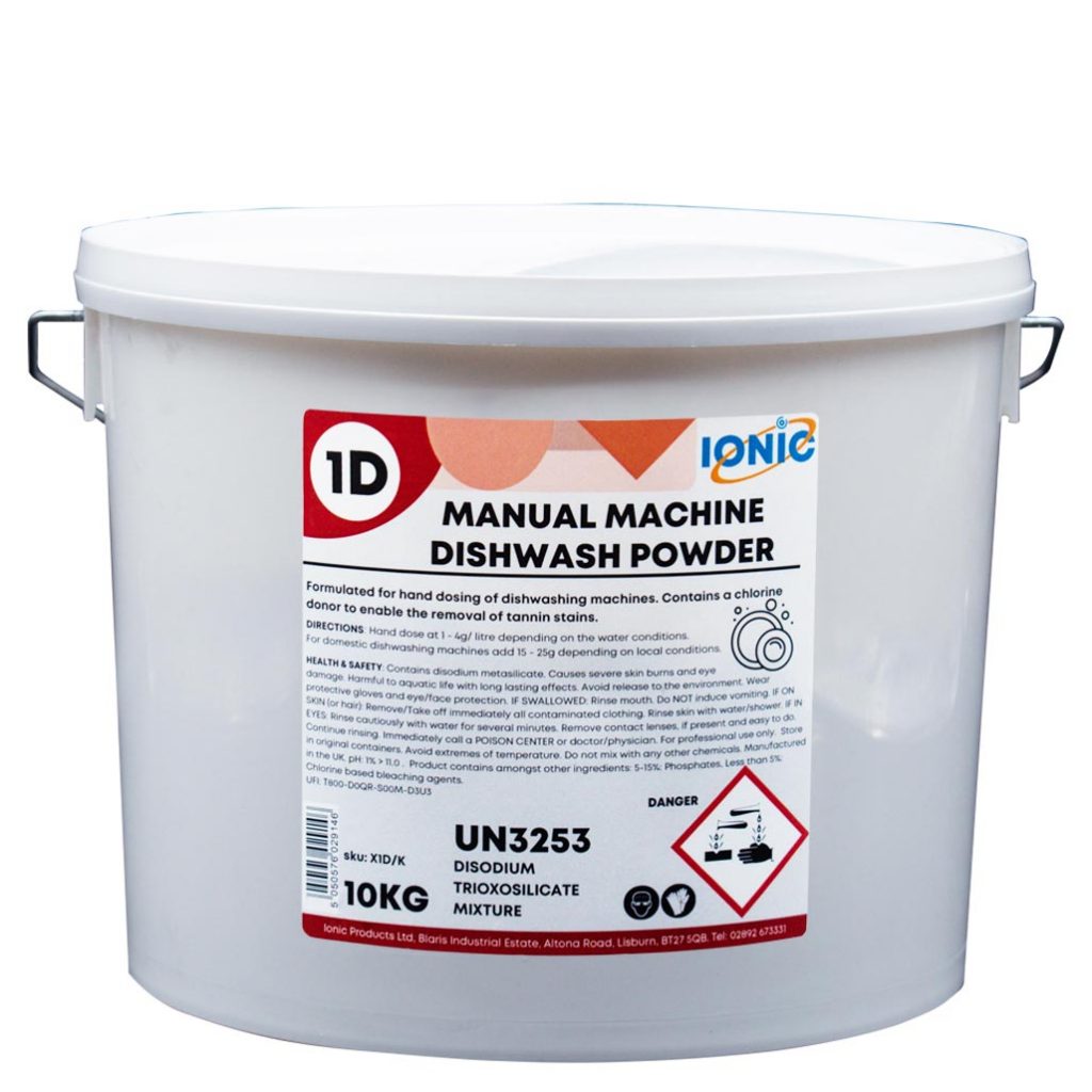 1D Manual Machine Dishwash Powder Dishwasher Detergents Ionic Products
